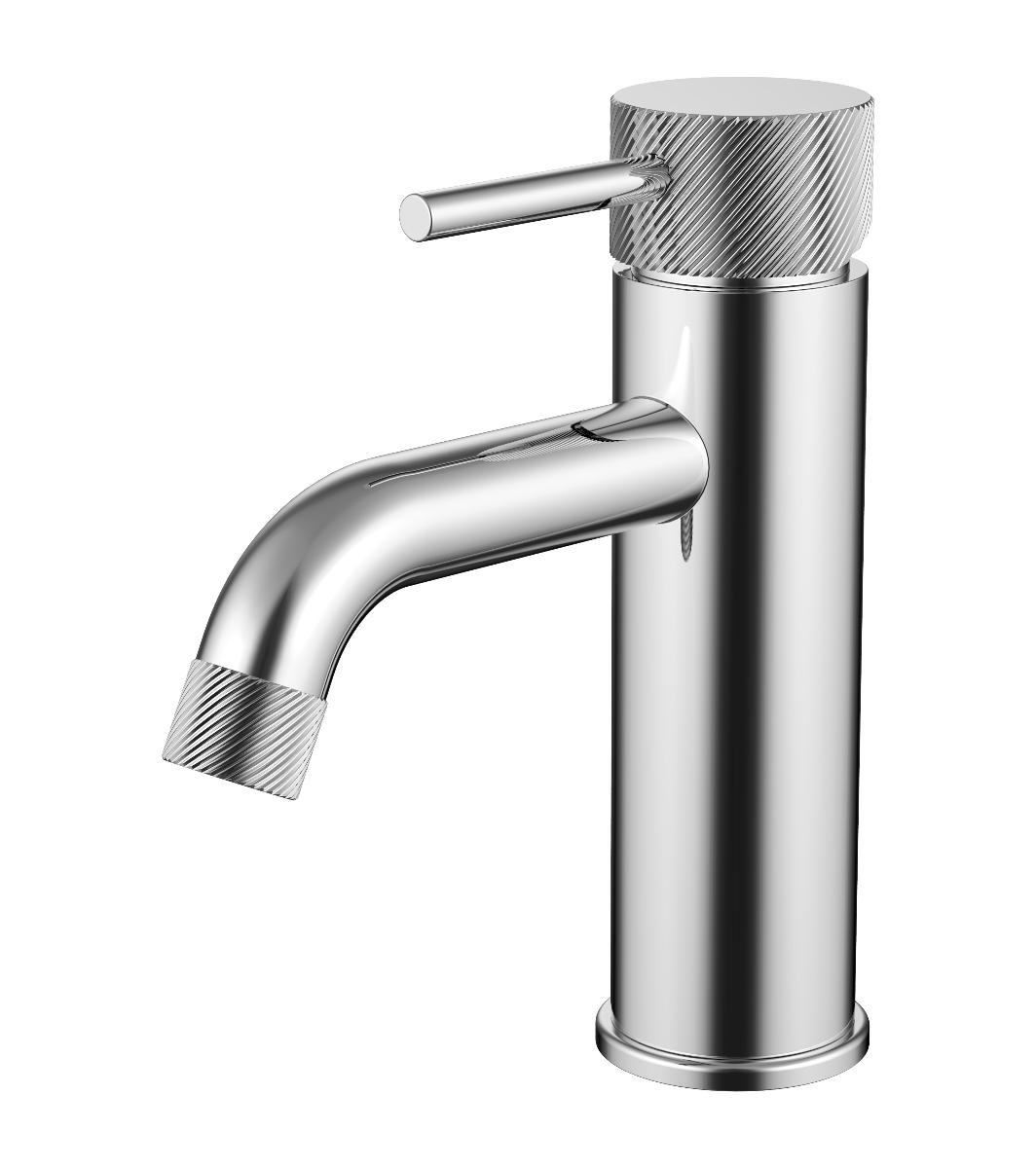CIOSO CURVED SPOUT BASIN MXR KNURLED BN