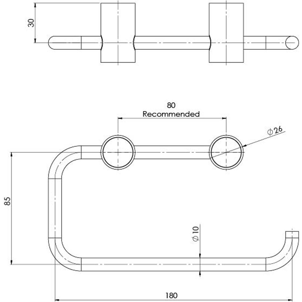 VIVID SLIMLINE TOILET ROLL HOLDER MB