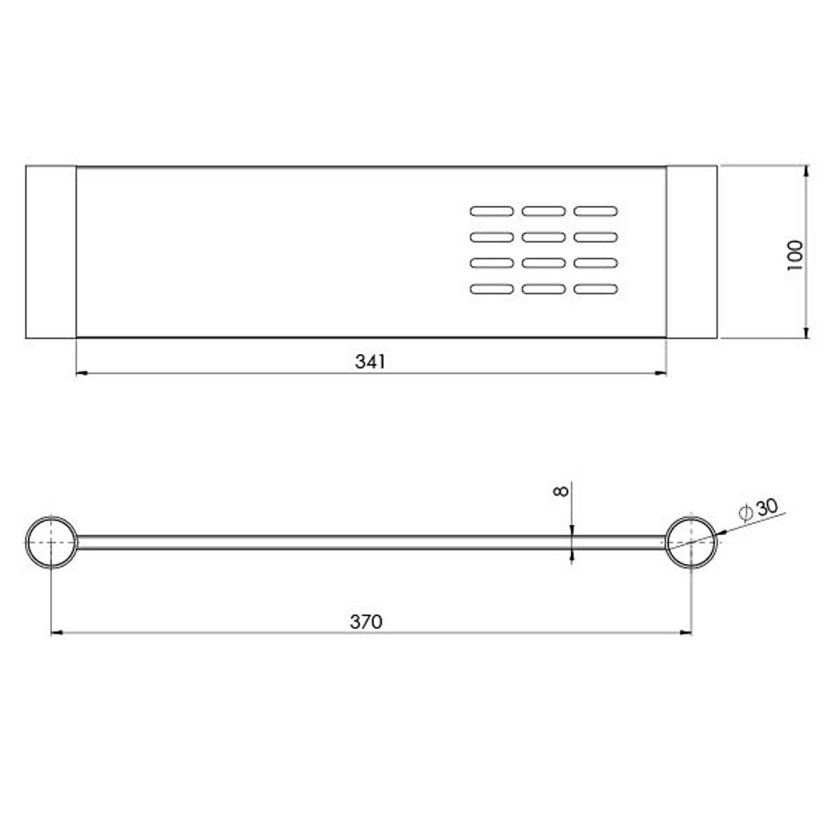 VIVID SLIMLINE METAL SHELF BN