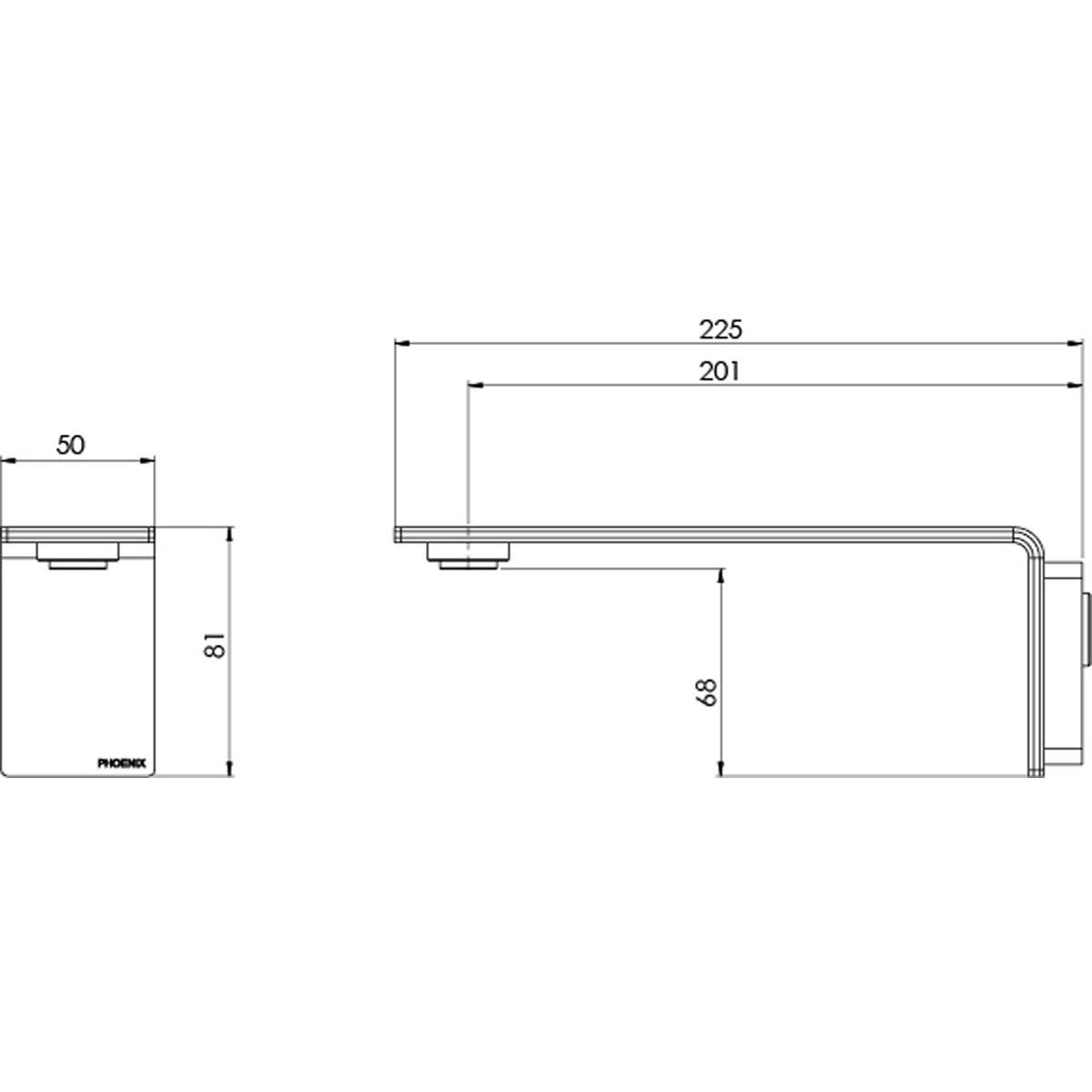 AXIA WALL BASIN / BATH OUTLET 200MM CP