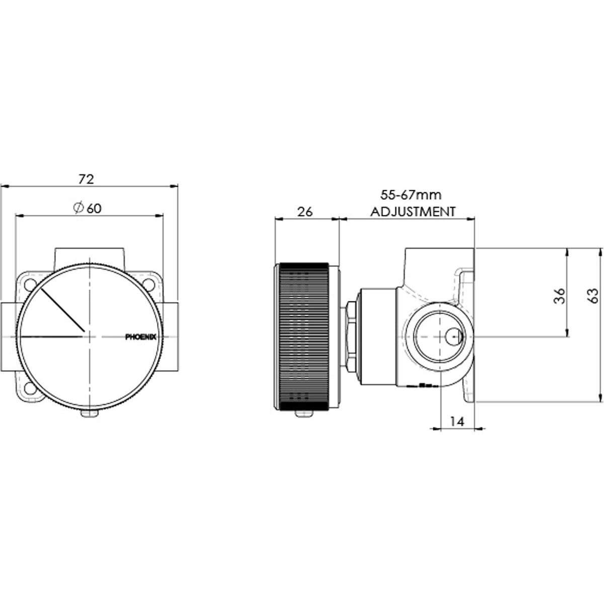 AXIA SHOWER / WALL MIXER MB