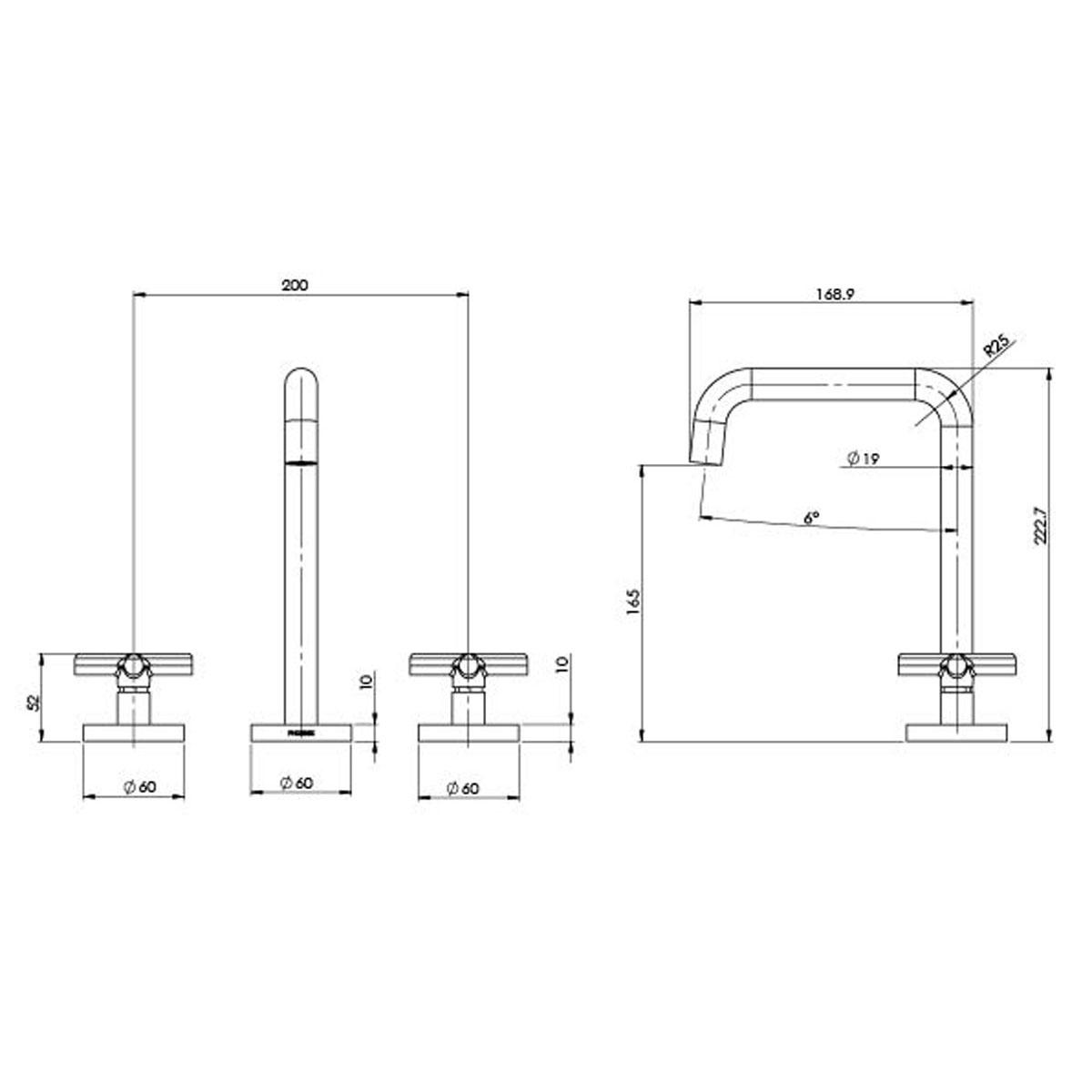 VIVID SLIMLINE PLUS BASIN SET MB