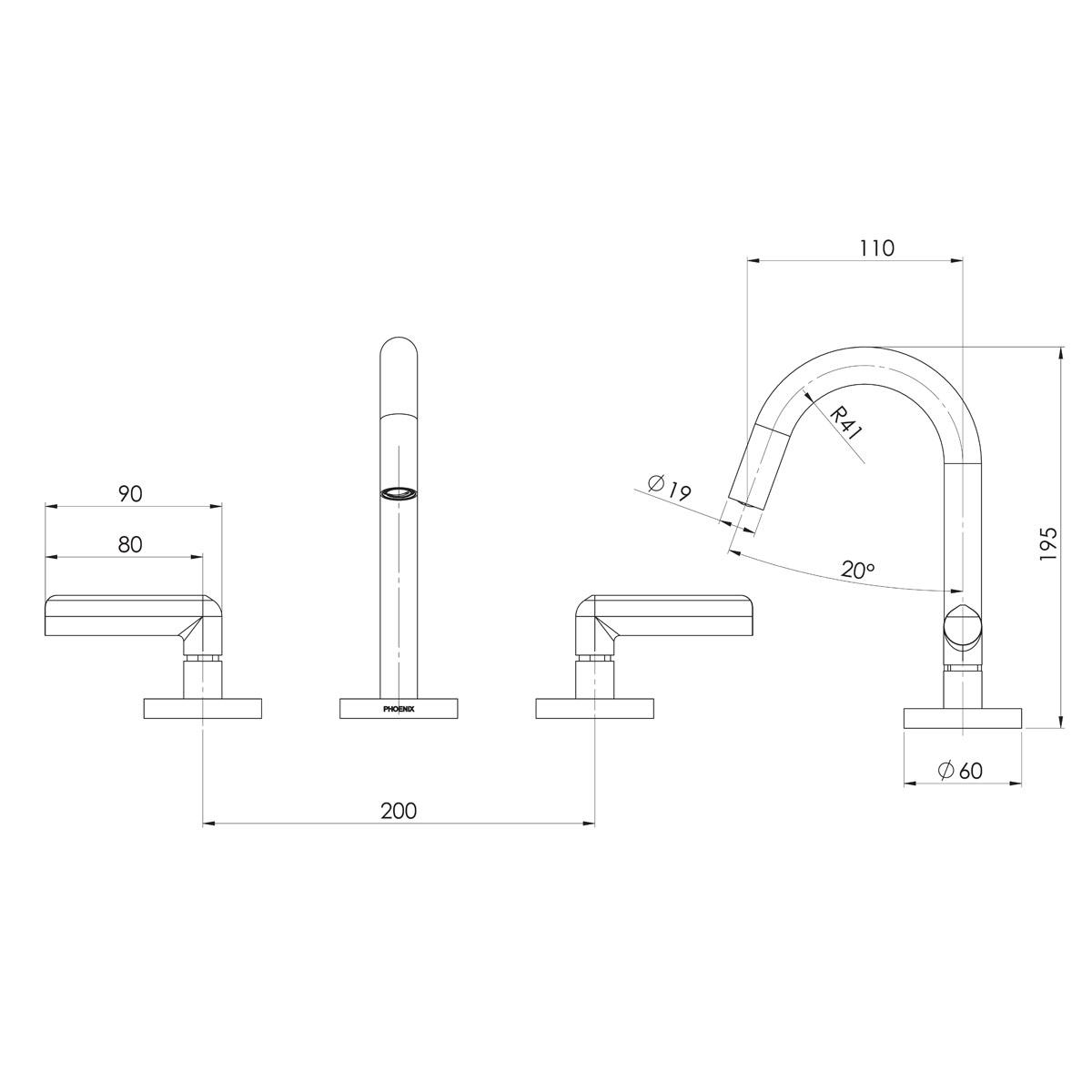 VIVID SLIMLINE PL LEVER BASIN SET BC LF