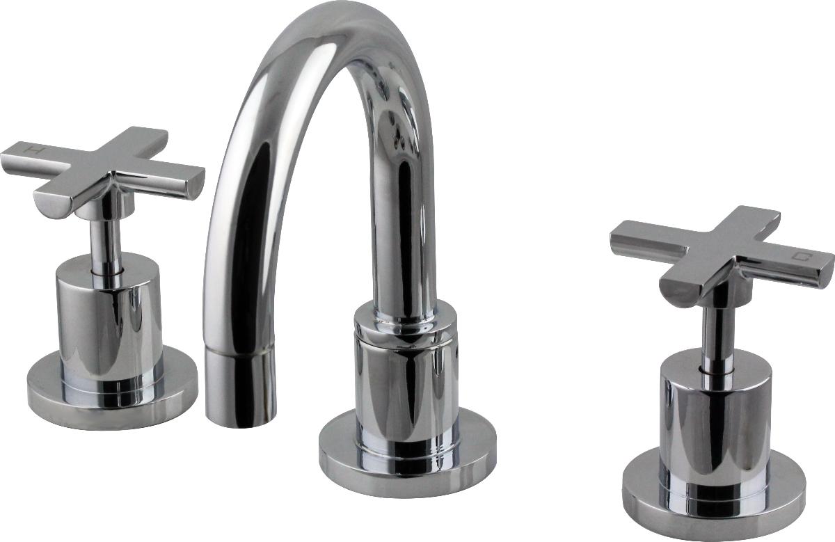 COCOA CROSS HANDLE BASIN SET CP