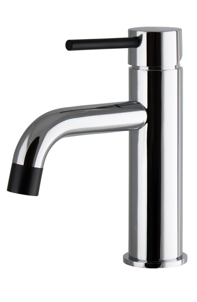 HOLLI BASIN MIXER CURVED SPOUT MB CP