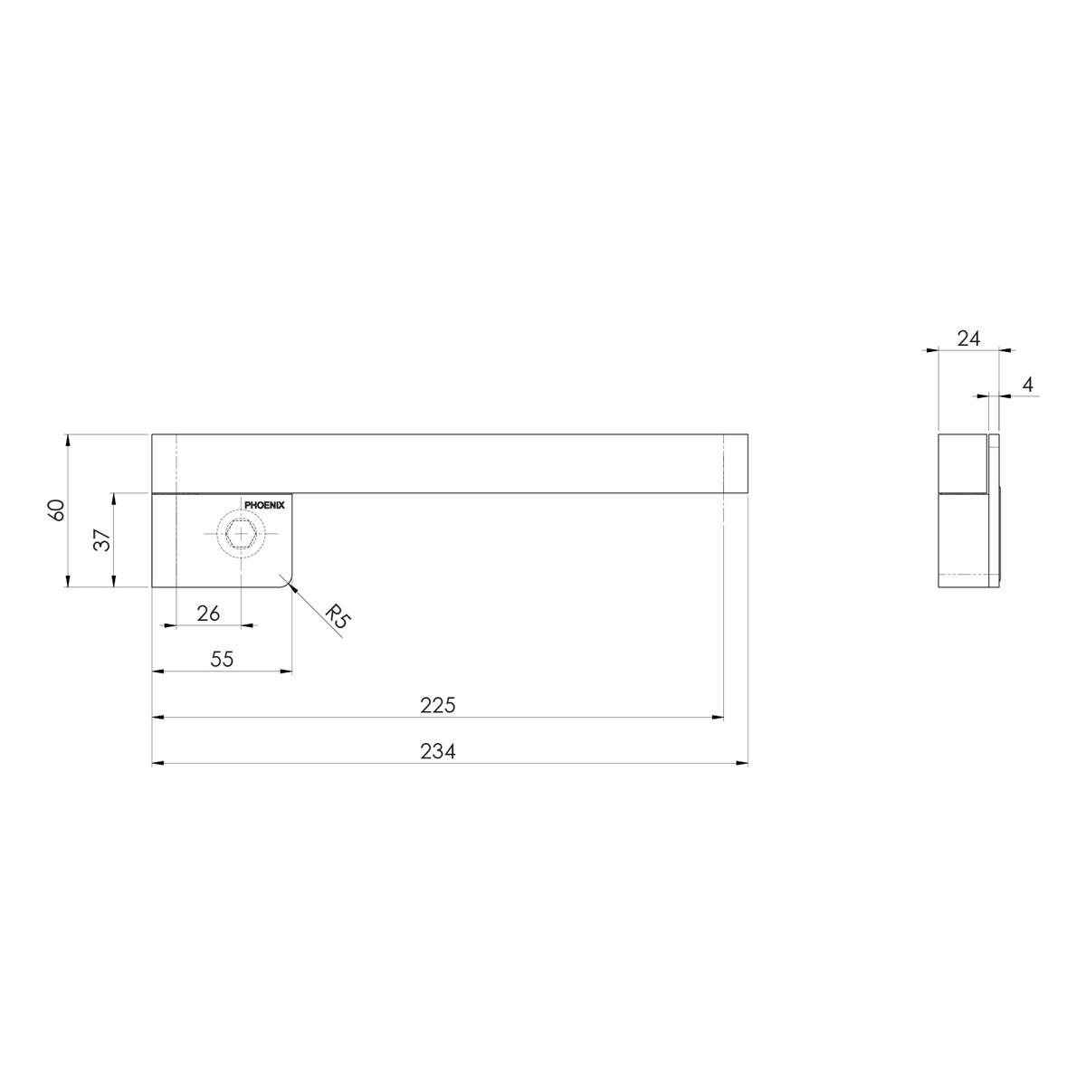 DESIGNER SWIVEL BATH OUTLET 230MM SQ MB