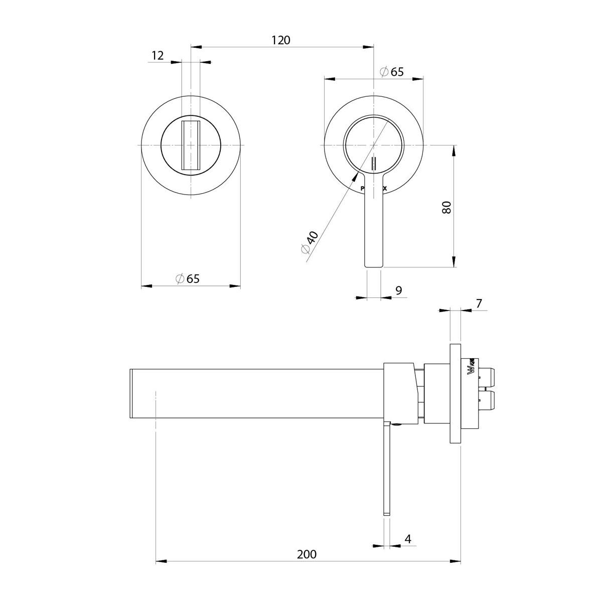 LEXI MKII S-MIX W BATH MIXER ST FO KT MB