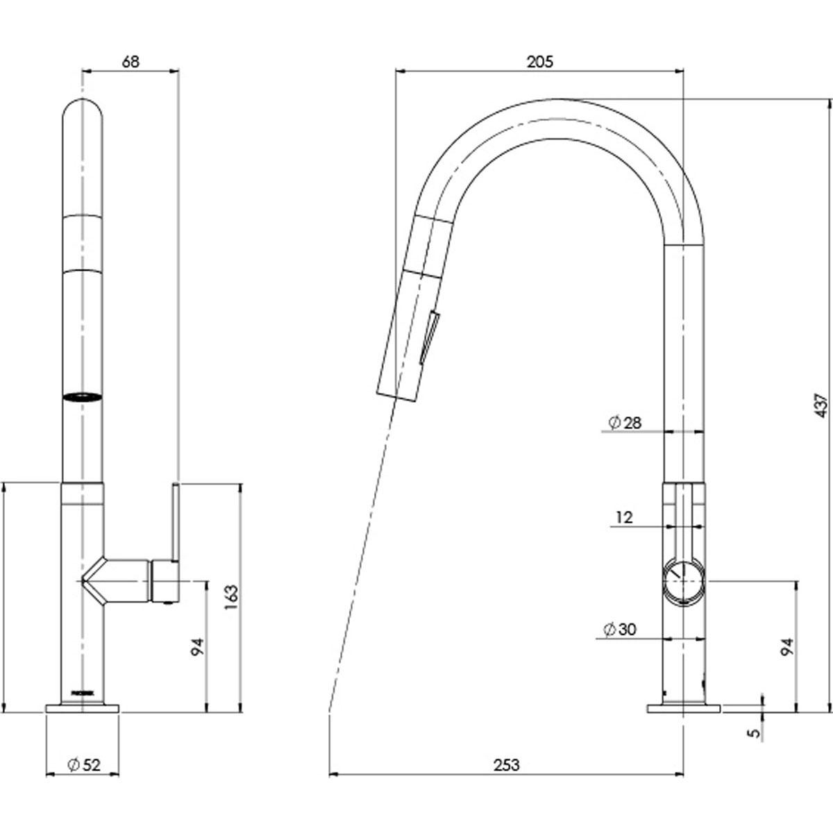 LEXI MKII PULL OUT SINK MIXER CP