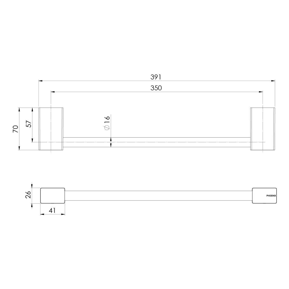 LEXI MKII HAND TOWEL HOLDER BN