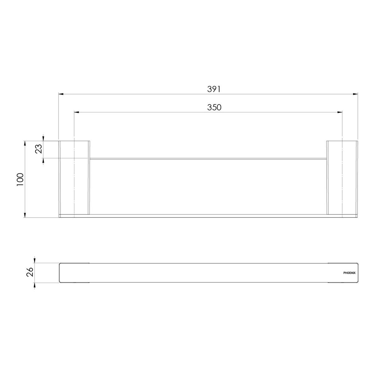 LEXI MKII SHOWER SHELF CP