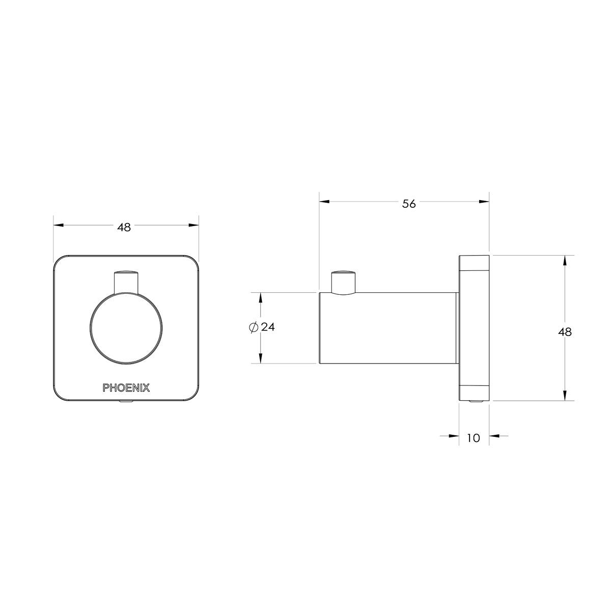 ENVIRO316 ROBE HOOK SS