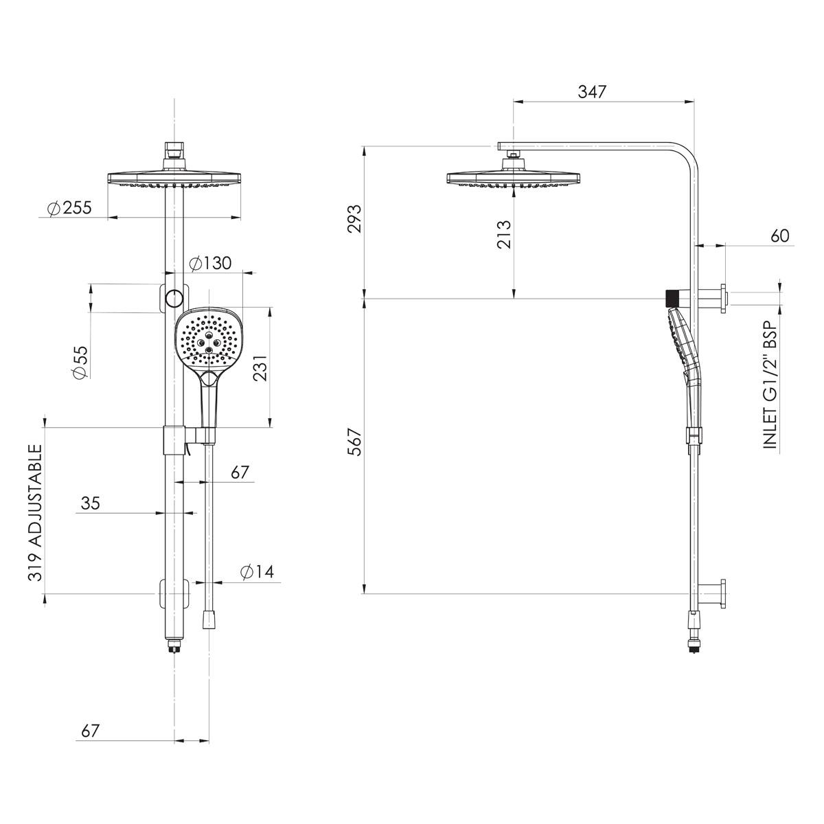 NUAGE TWIN SHOWER BC