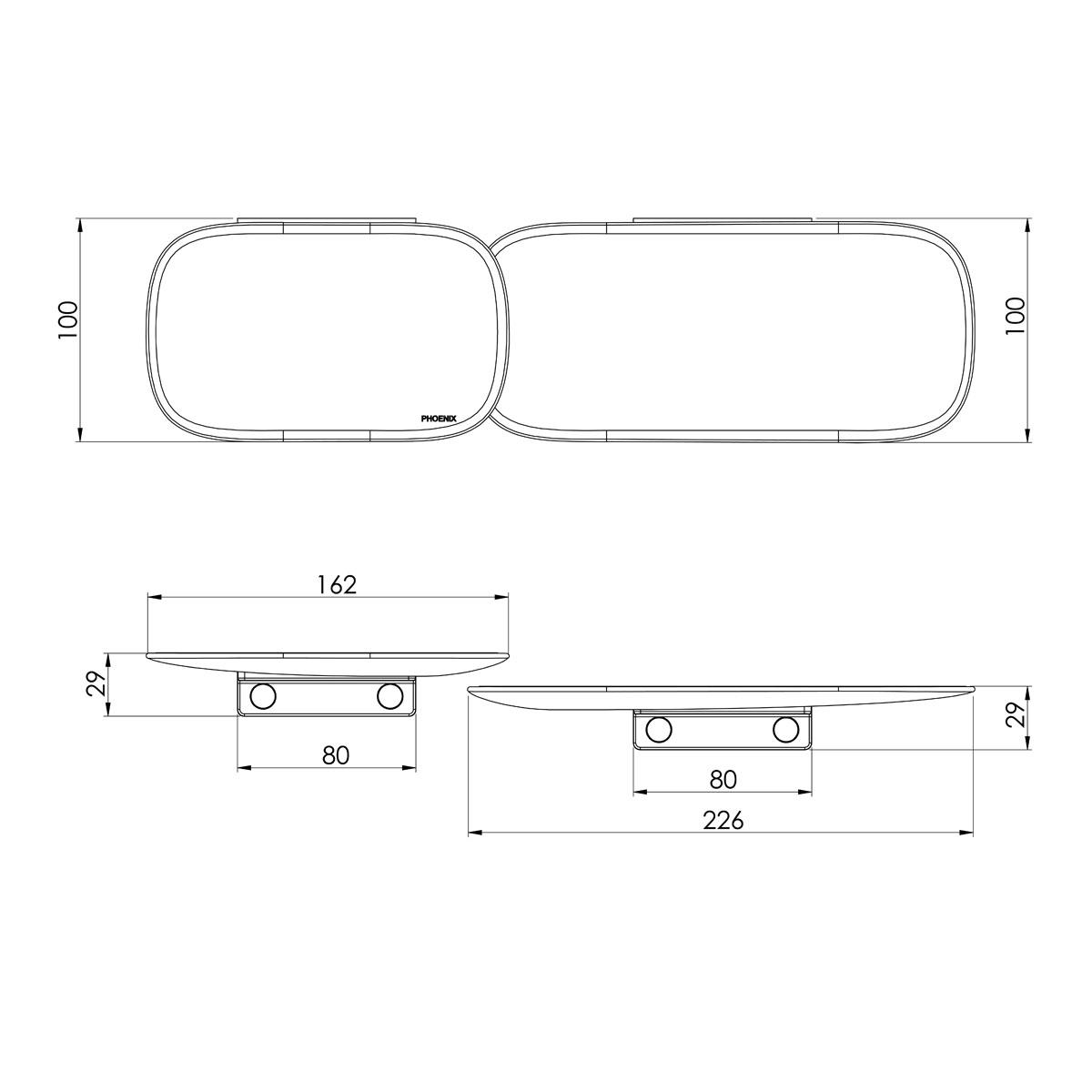 NUAGE SHOWER SHELVES BN