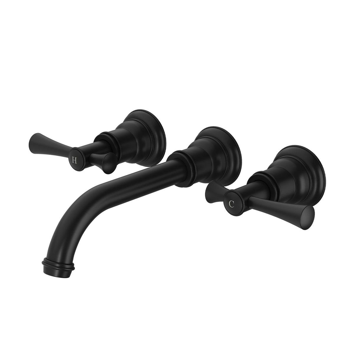 CROMFORD WALL BASIN / BATH TAP SET MB