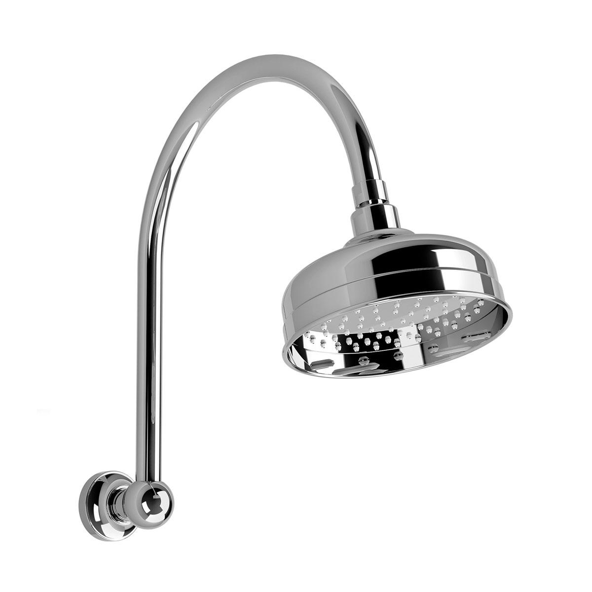 CROMFORD HIGH-RISE SHOWER ARM & ROSE CP