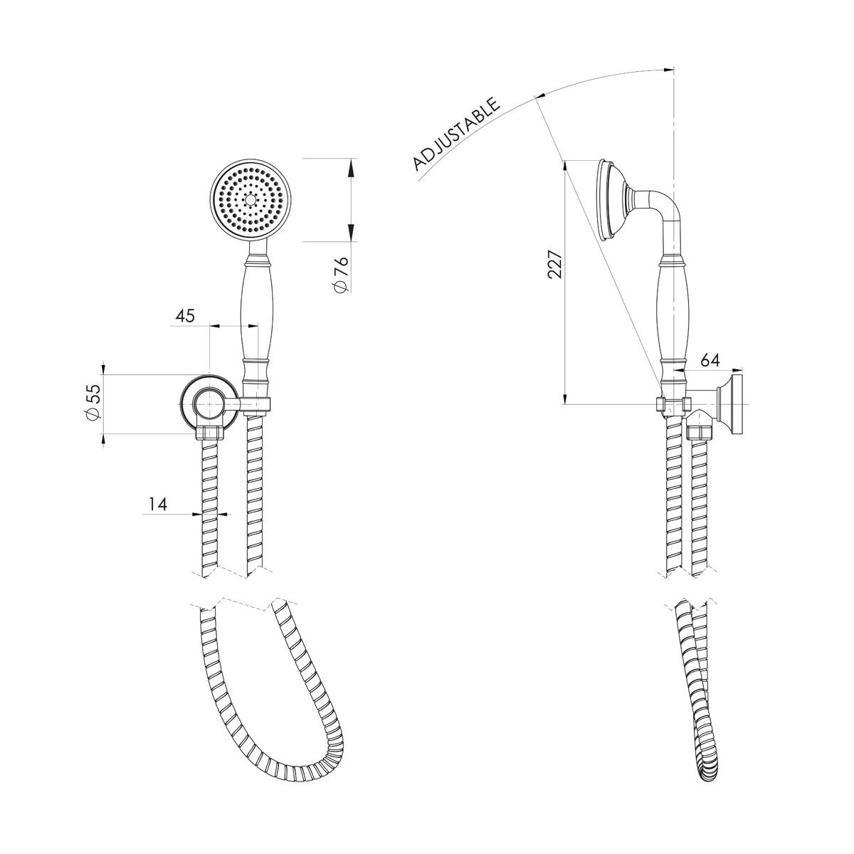 CROMFORD HAND SHOWER CP