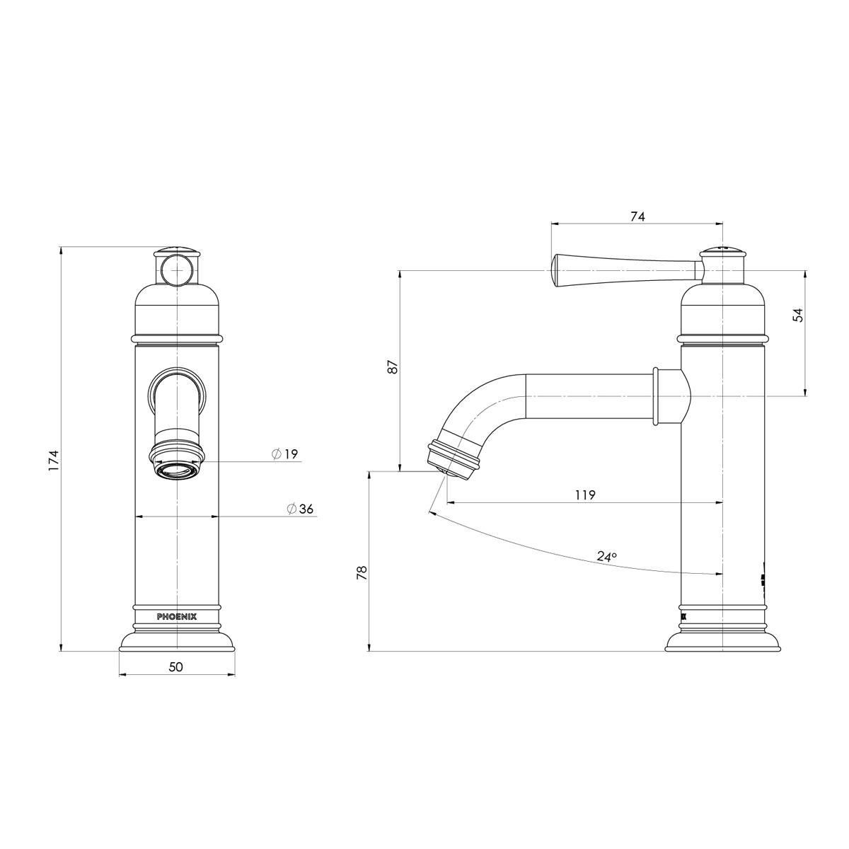 CROMFORD BASIN MIXER CP