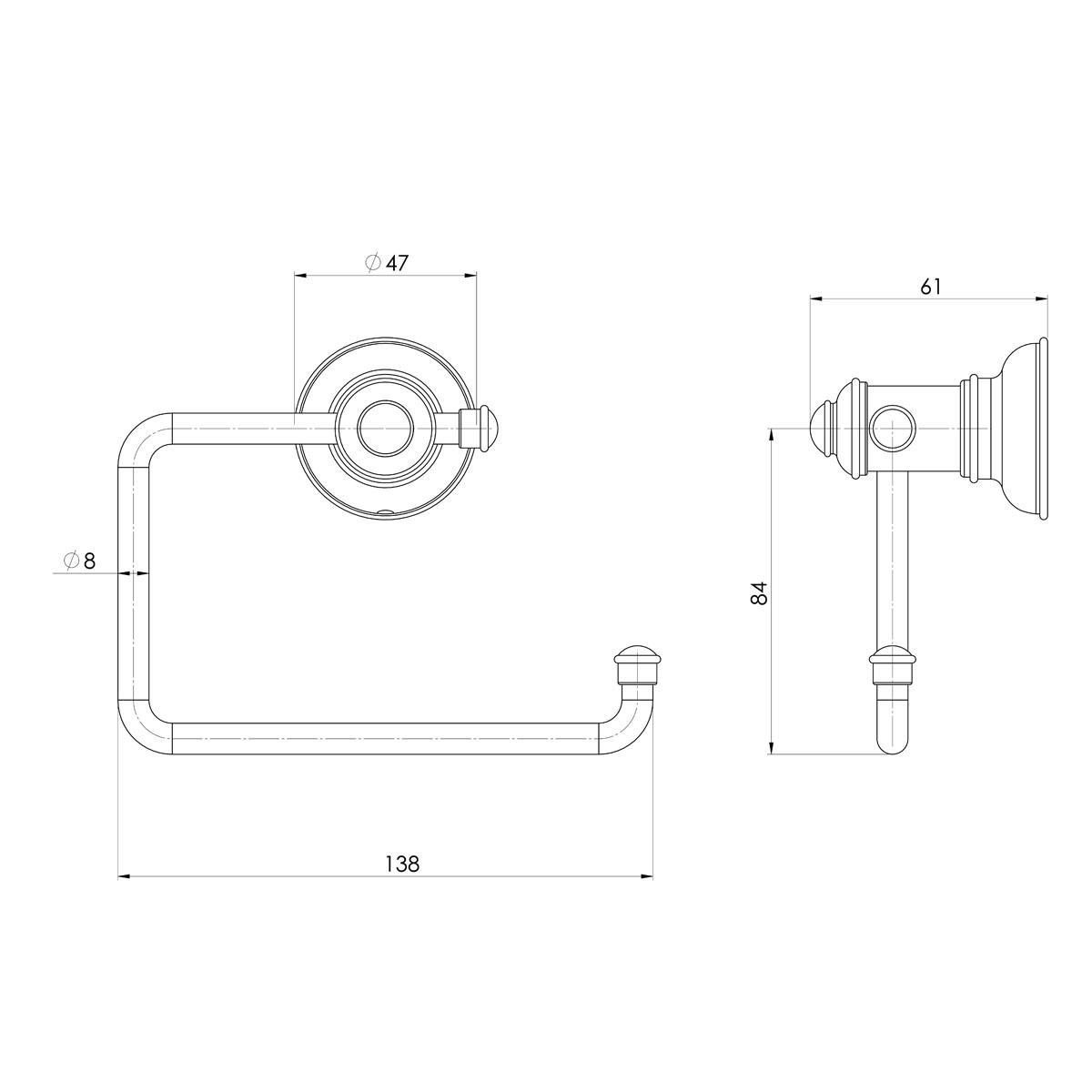 CROMFORD TOILET ROLL HOLDER BG