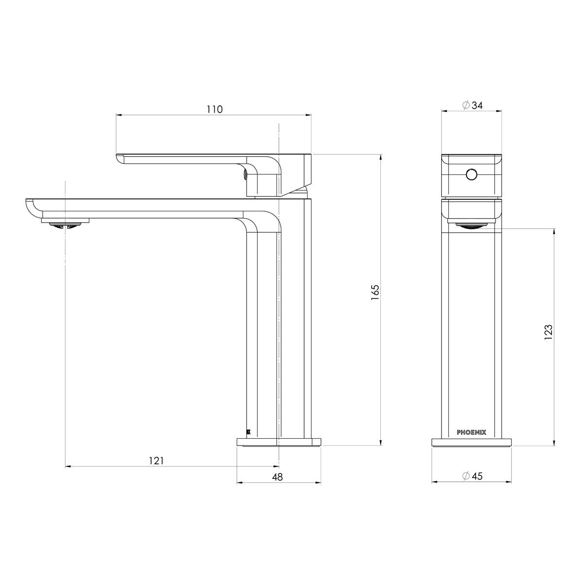 GLOSS MKII BASIN MIXER BN