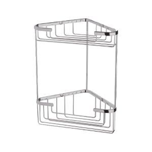 DOUBLE CORNER SHOWER BASKET CP