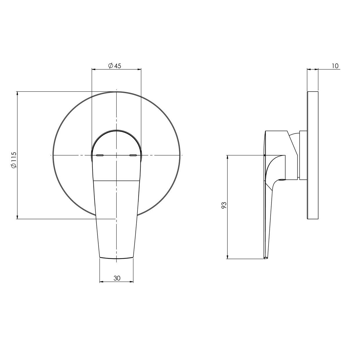 ARLO SHOWER WALL MIXER TRIM KIT BG