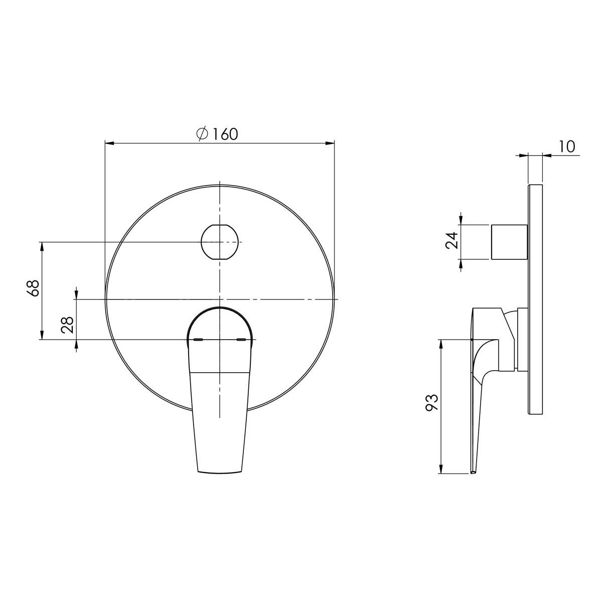 ARLO SHOWER BATH DIVERTER MIXER T/KIT MB