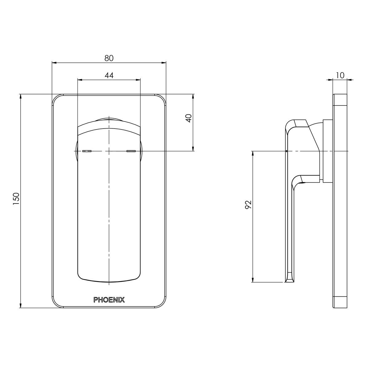 TEVA SHOWER / WALL MIXER TRIM KIT BN