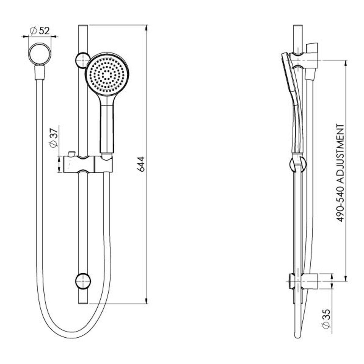 PINA RAIL SHOWER MB