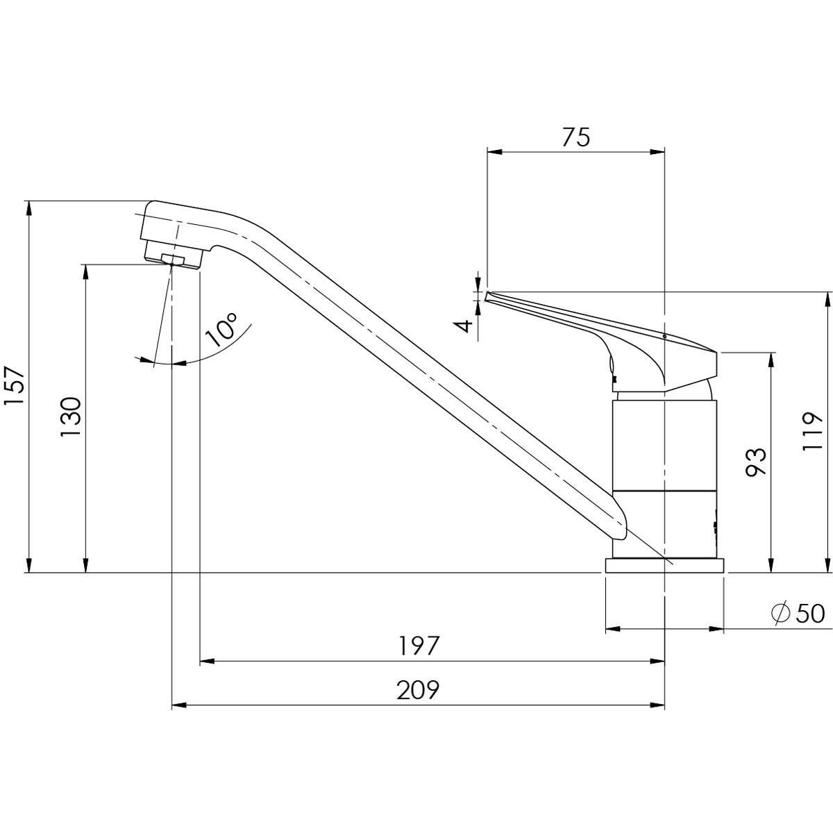 IVY MKII SWIVEL SINK MIXER MB LF