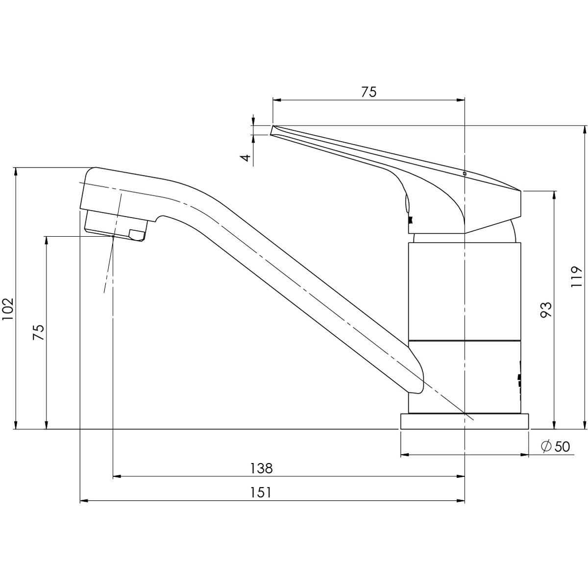 IVY MKII SWIVEL BASIN MIXER CP LF