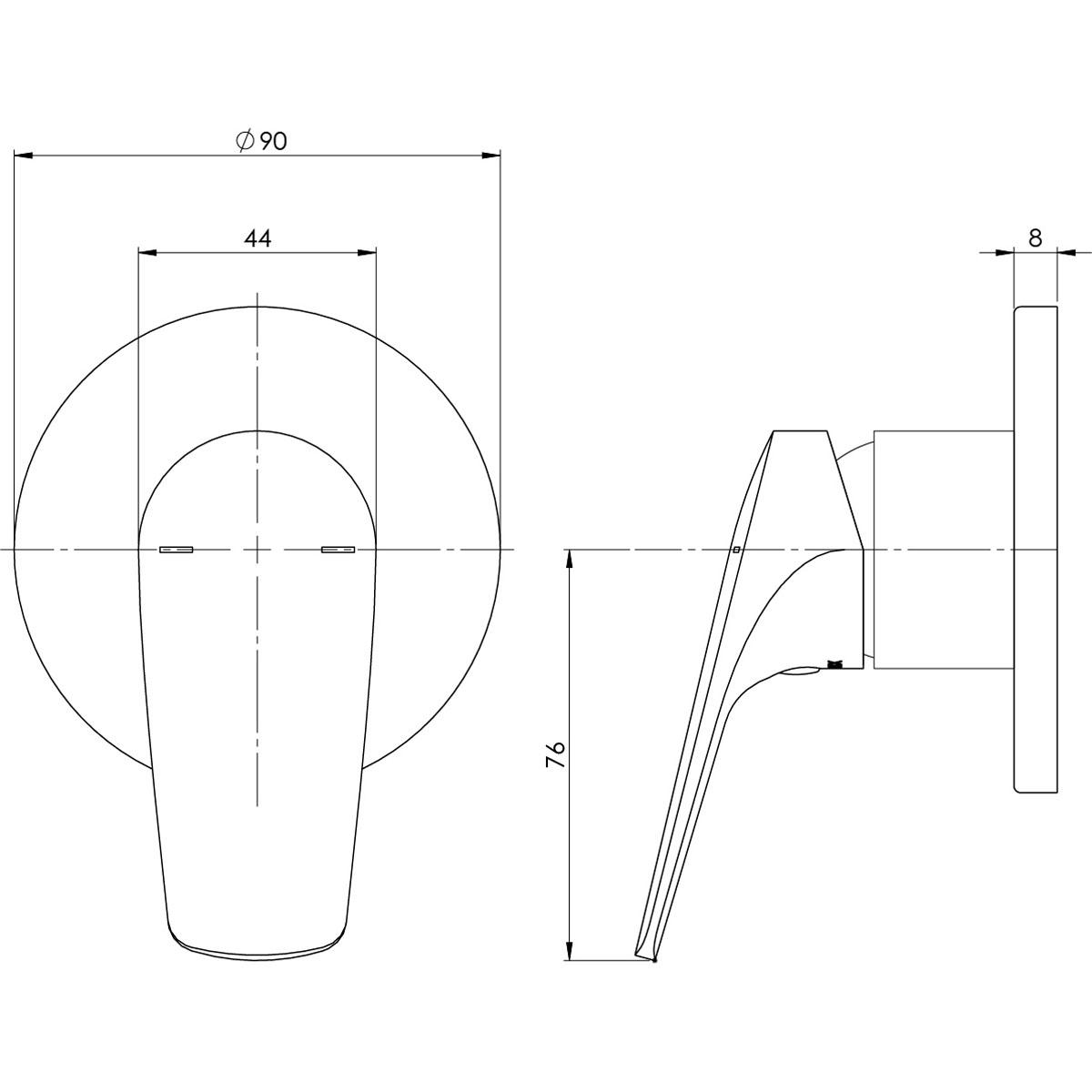 IVY MKII SHOWER / WALL MIXER TRIM KIT CP