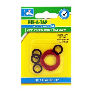 EZY KLEEN FIBRE BODY WASHER 13MM 5PK