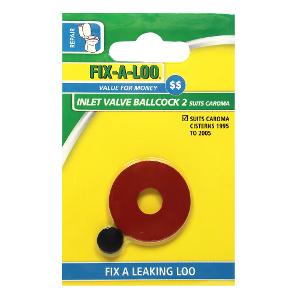 SUITS CAROMA BALLCOCK #2 WASHER RED 2PK