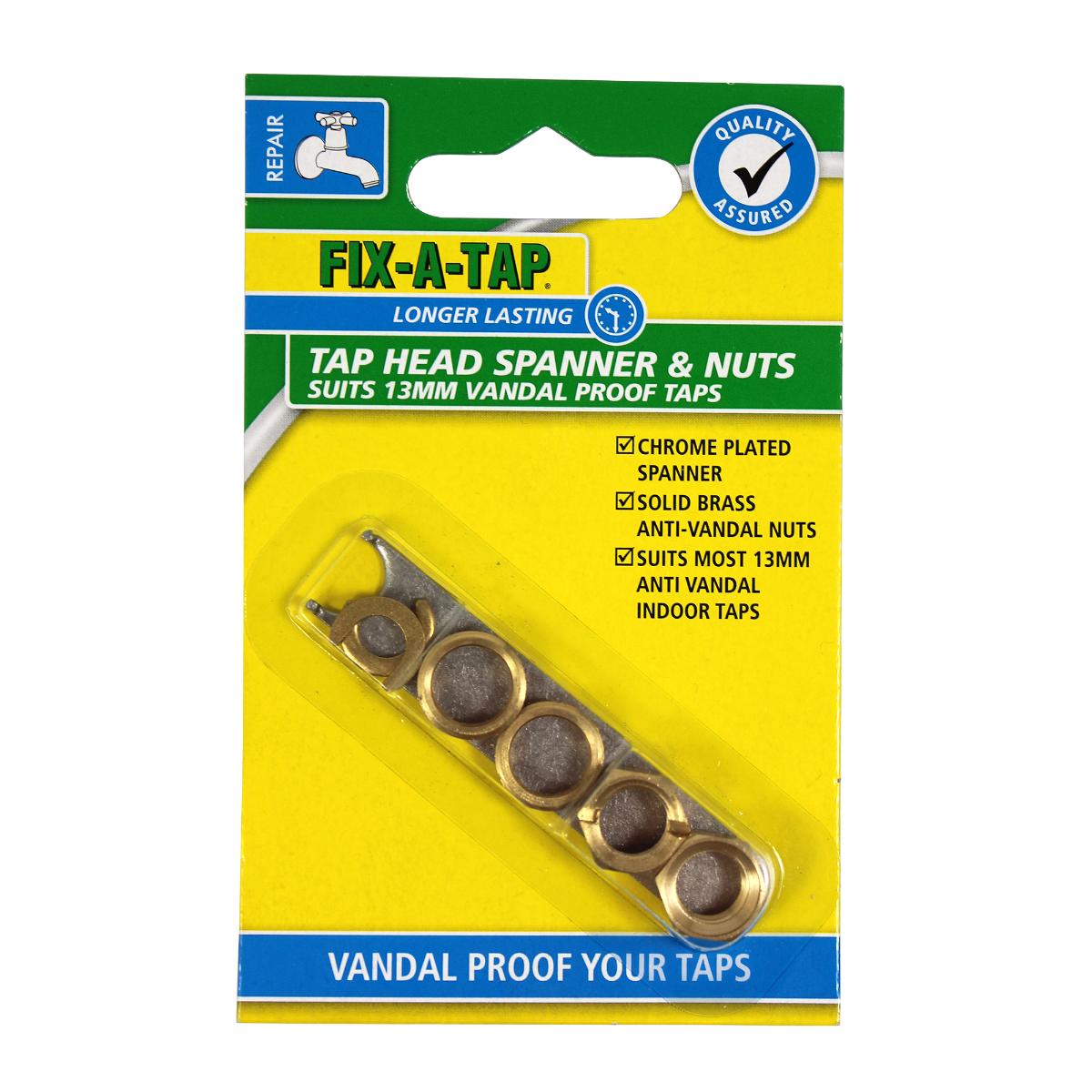 VANDAL PROOF INDOOR TAP SPANNER & NUTS