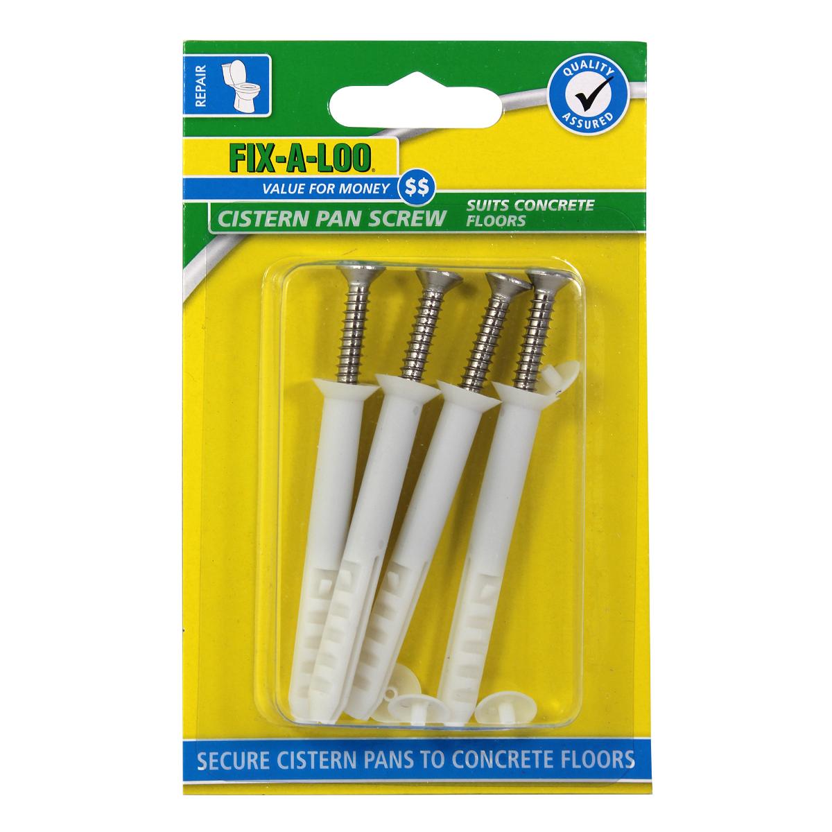 CIST PAN SCREWS-CONCRETE FLOOR 63MM 4PK