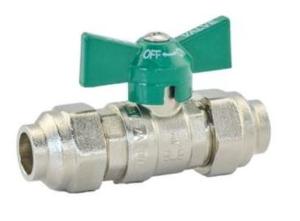 BALL VALVE BRASS DUAL APP BF 15MM LF BALL VALVE BRASS DUAL APP BF 15MM LF