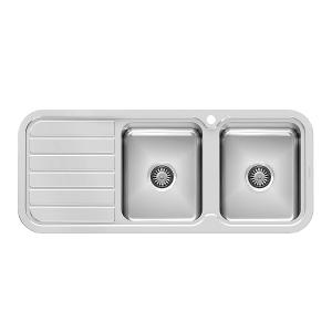 1000 SERIES DOUBLE R/H BOWL SINK W/-DRAI