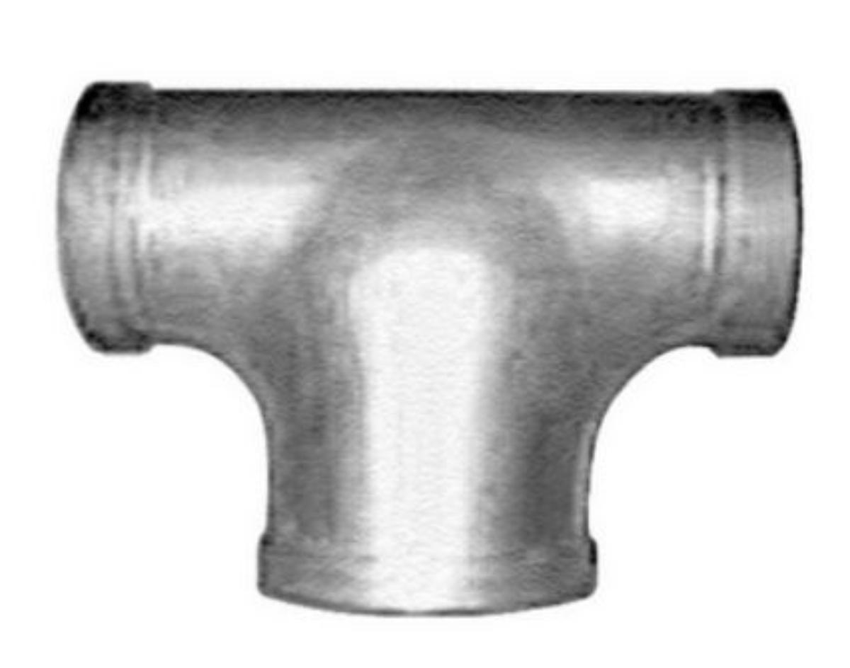 BULLHEAD TEE RG GALV 100MM X 80MM