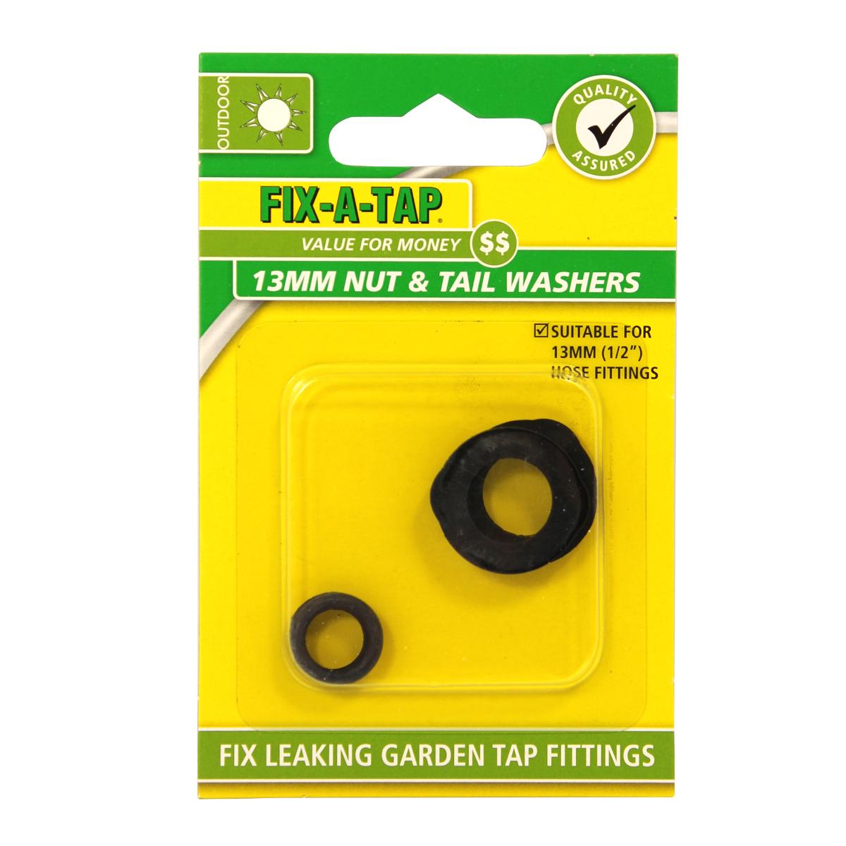 NUT & TAIL WASHERS 13MM 2PK