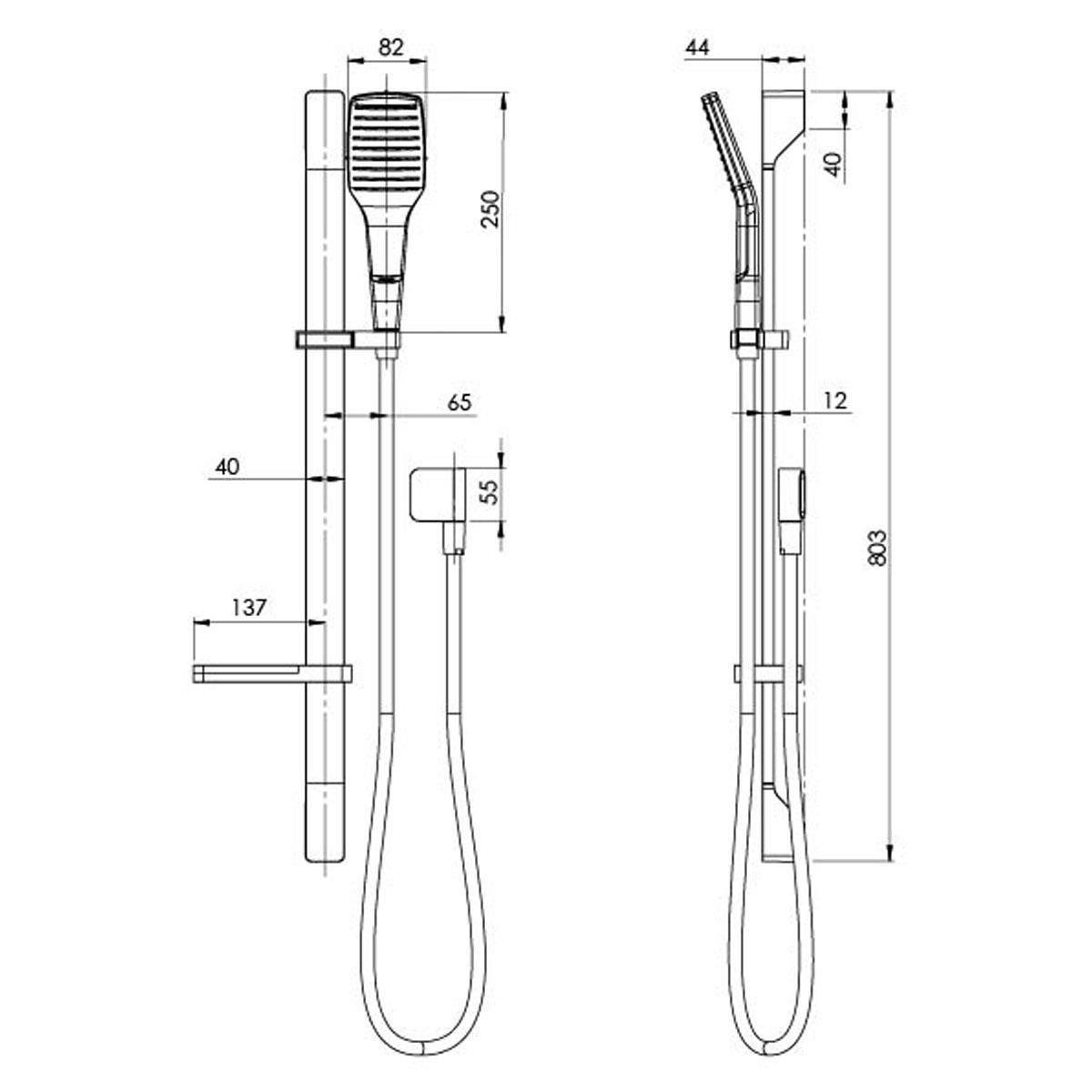 NX CAPE RAIL SHOWER CP