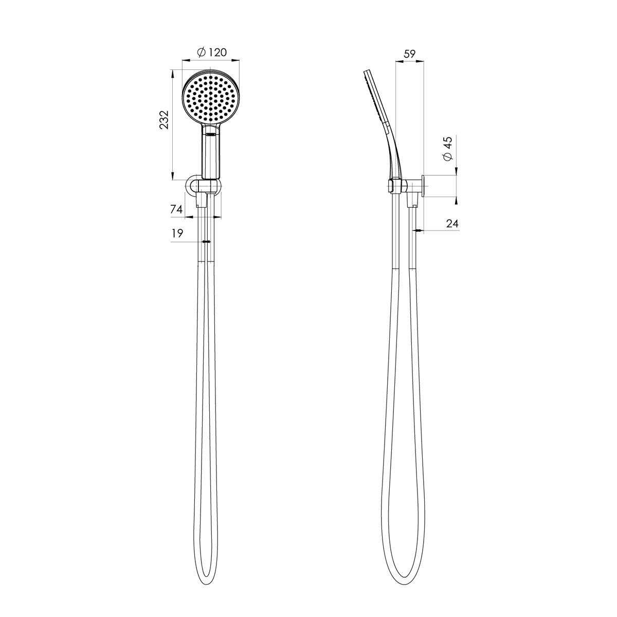 NX QUIL HAND SHOWER CP / MB