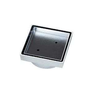 BRASS TILE GRATE SQUARE 100MM CP BRASS TILE GRATE SQUARE 100MM CP