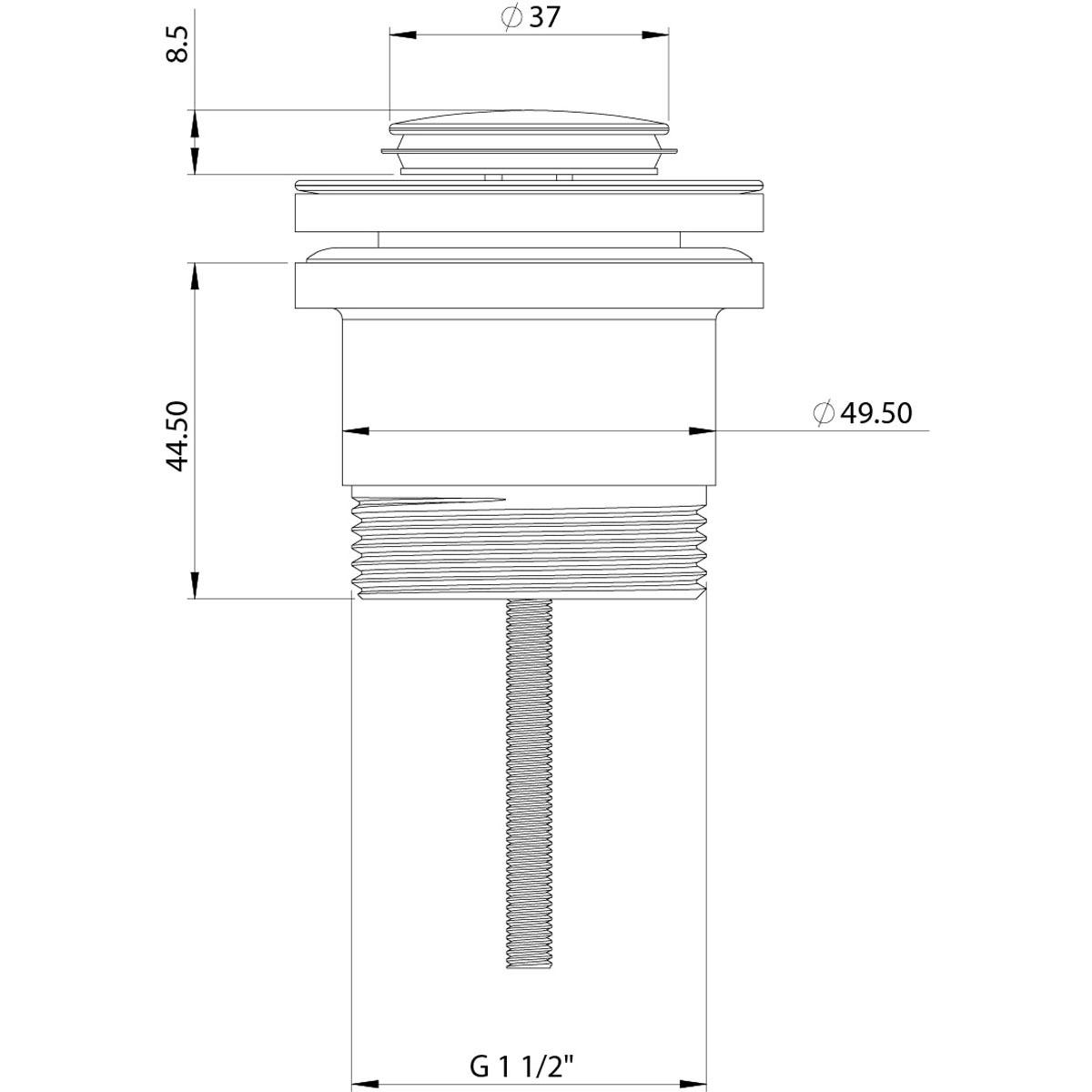 40MM FLAT POP UP UNIVERSAL WASTE