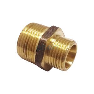 NIPPLE HEX RED BRASS 20MM X 15MM