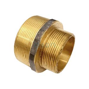 NIPPLE HEX RED BRASS 65MM X 50MM