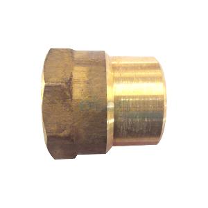 SOCKET HEX RED BRASS 15MM X 10MM