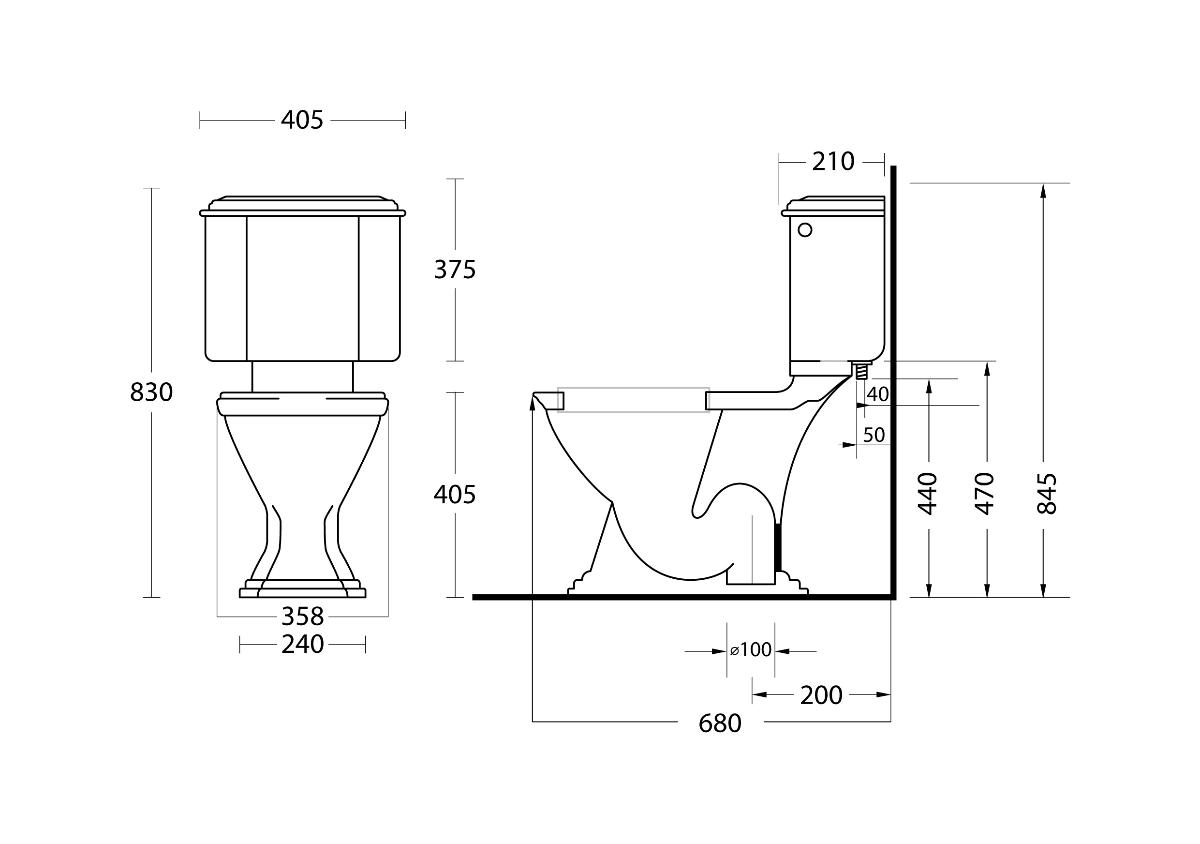 BIRMINGHAM CC TOILET INCL. BLACK SEAT