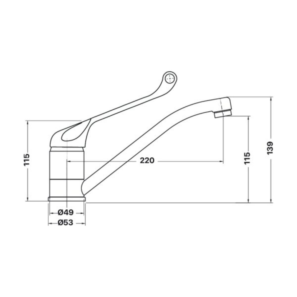 CAYENNE BASIN MIXER SWIVEL CP CARE