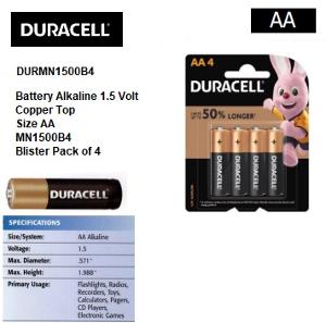 COPPER TOP 1.5V BATTERY SIZE AA 4PK