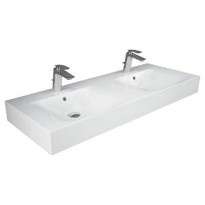 RAK DES WALL DOUBLE BASIN TWO TAP HOLES RAK DES WALL DOUBLE BASIN TWO TAP HOLES